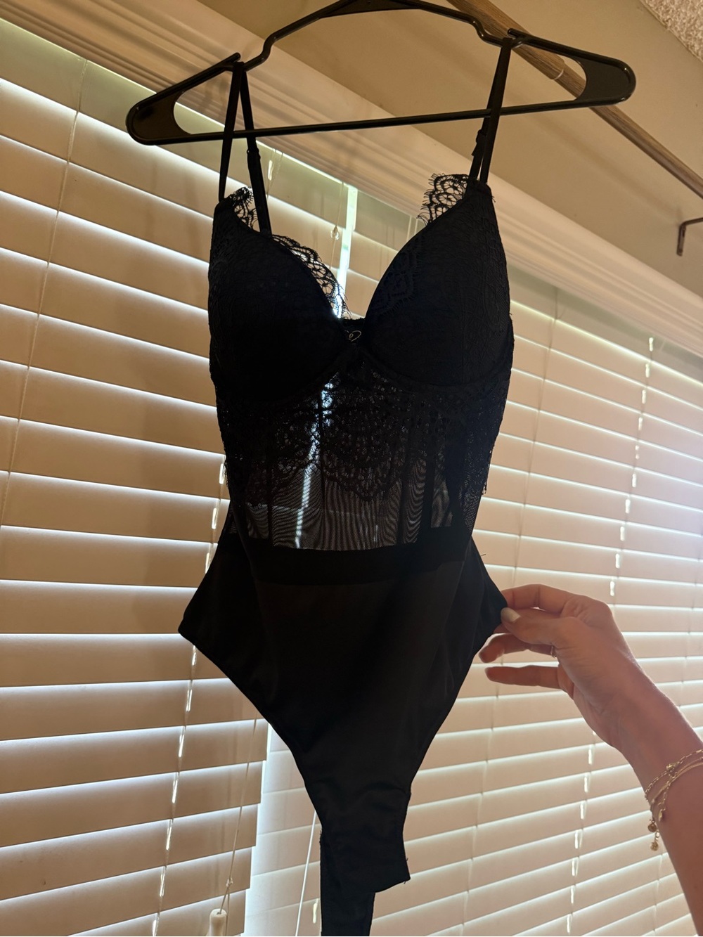 Windsor Black Lace Mesh Bodysuit